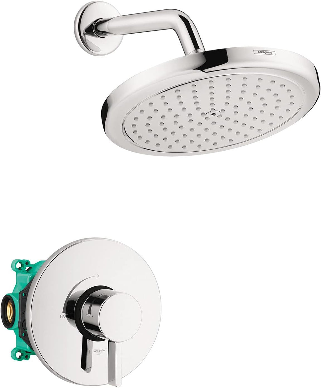 Brushed Nickel 1-Spray Shower System Set with Valve Included G2823