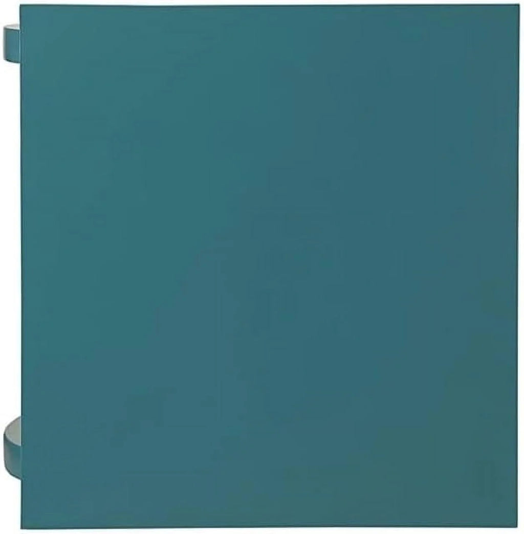 Square Wood End Table with Cabriole Legs in Teal Green M50327