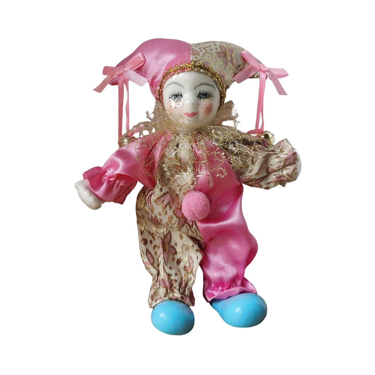 Porcelain Clown Doll with Costume L87663