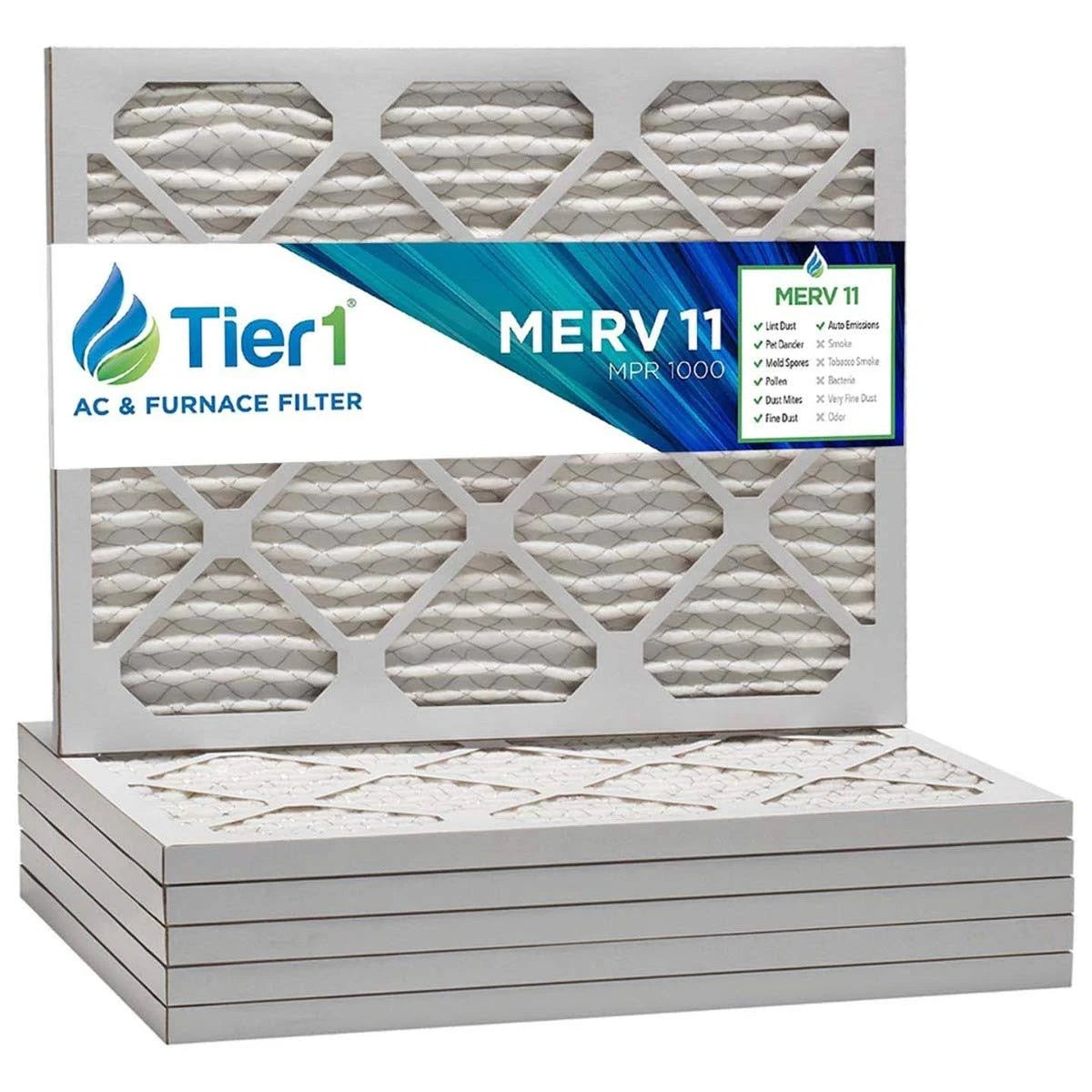 14x16x1 MERV 11 Pleated Air Filter 6 Pack U35705