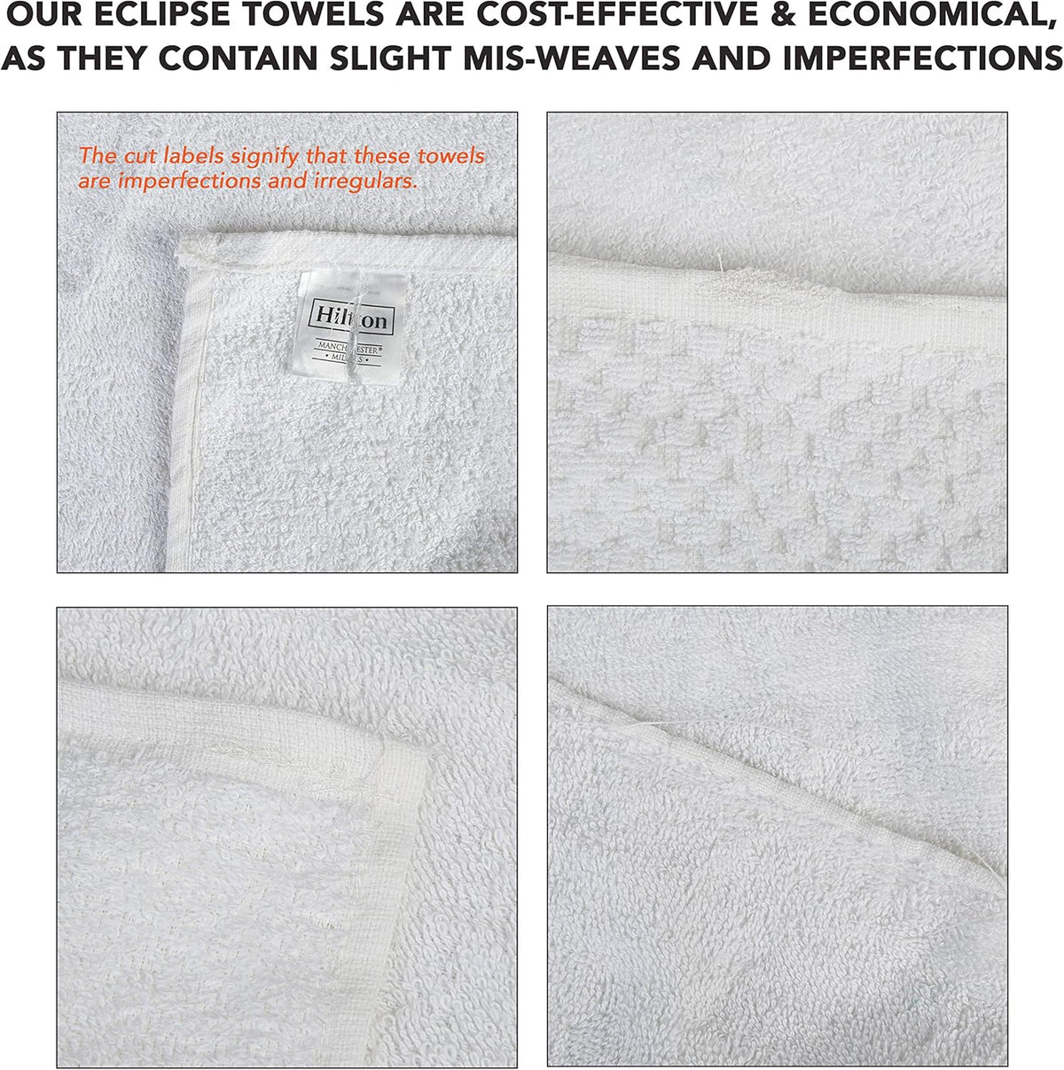White Hand Towels Bulk Case Pack of 120 H928