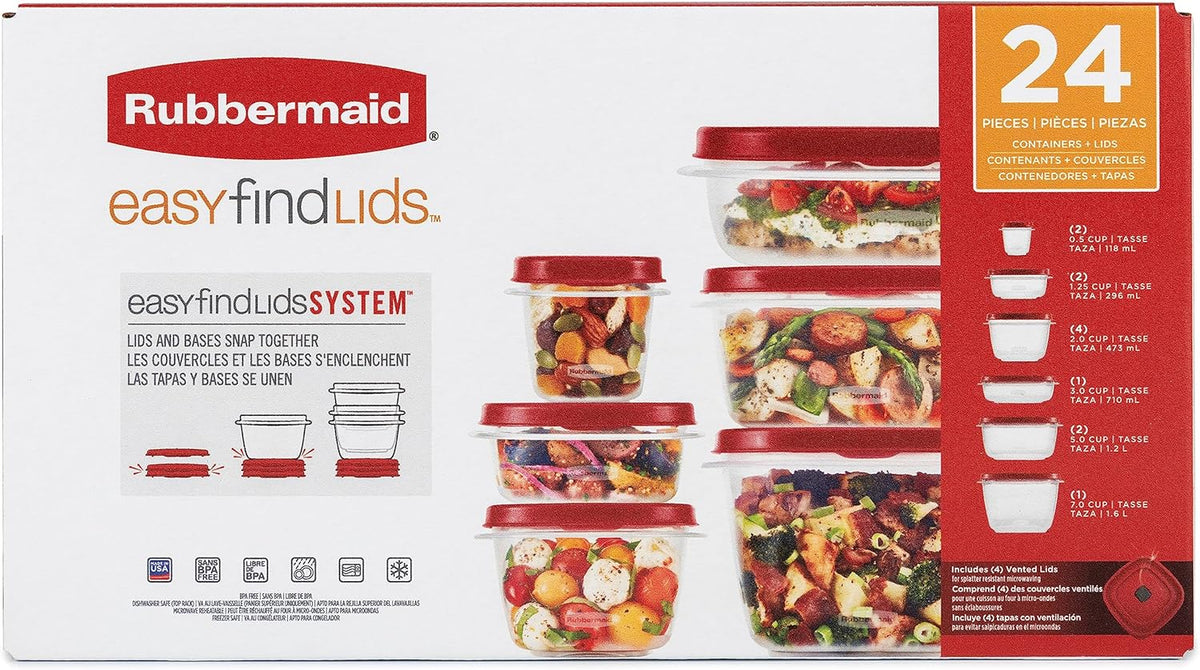 24 Piece Food Storage Container Set A191