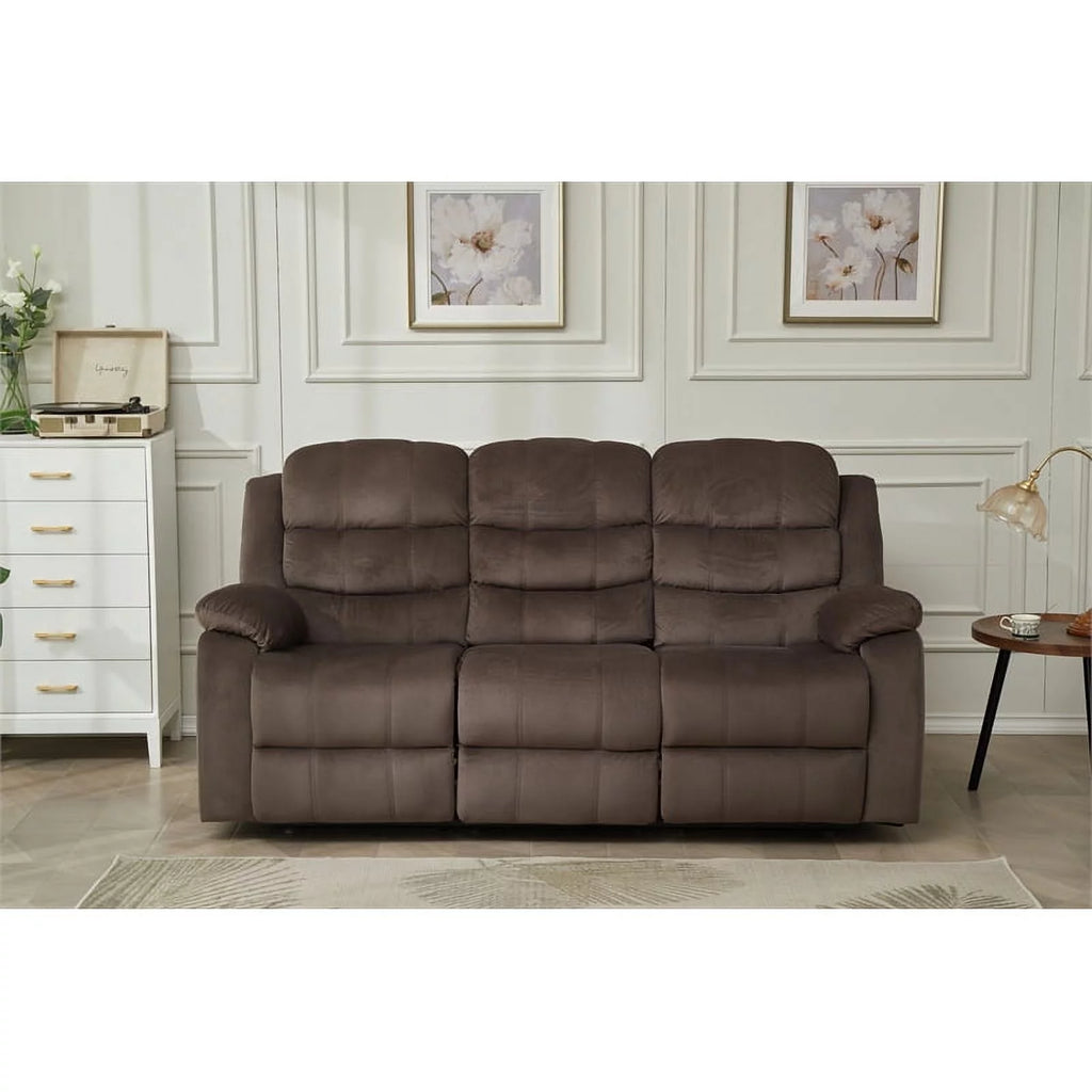 Brown Microfiber Sofa W66187