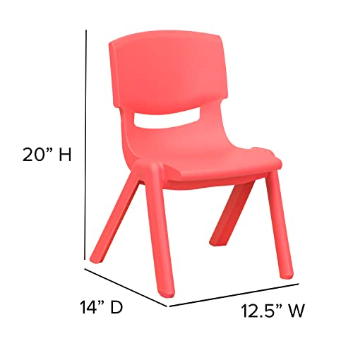 Blue Plastic Stackable School Chair 4 Pack Q106