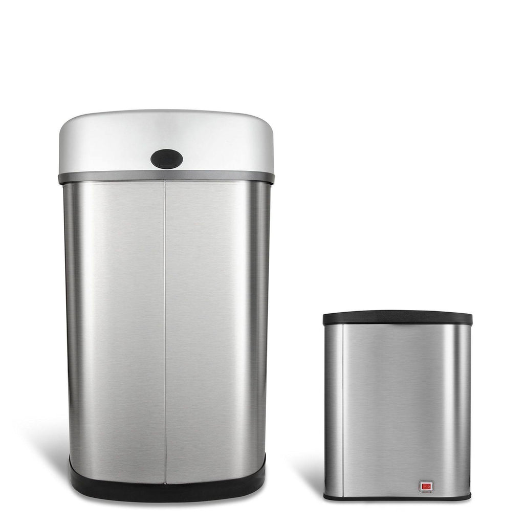 Motion Sensor Touchless 13.2 Gal / 2.1 Gal Stainless Steel Trash Can E200