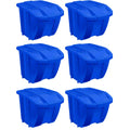18 Gallon Stackable Resin Storage Bin 6 Pack B1618