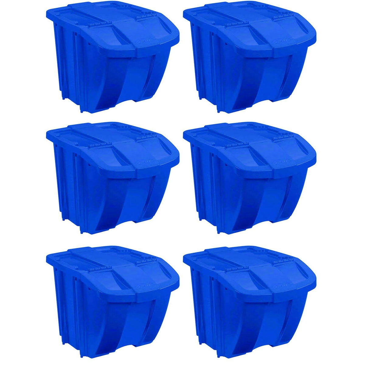 18 Gallon Stackable Resin Storage Bin 6 Pack B1618