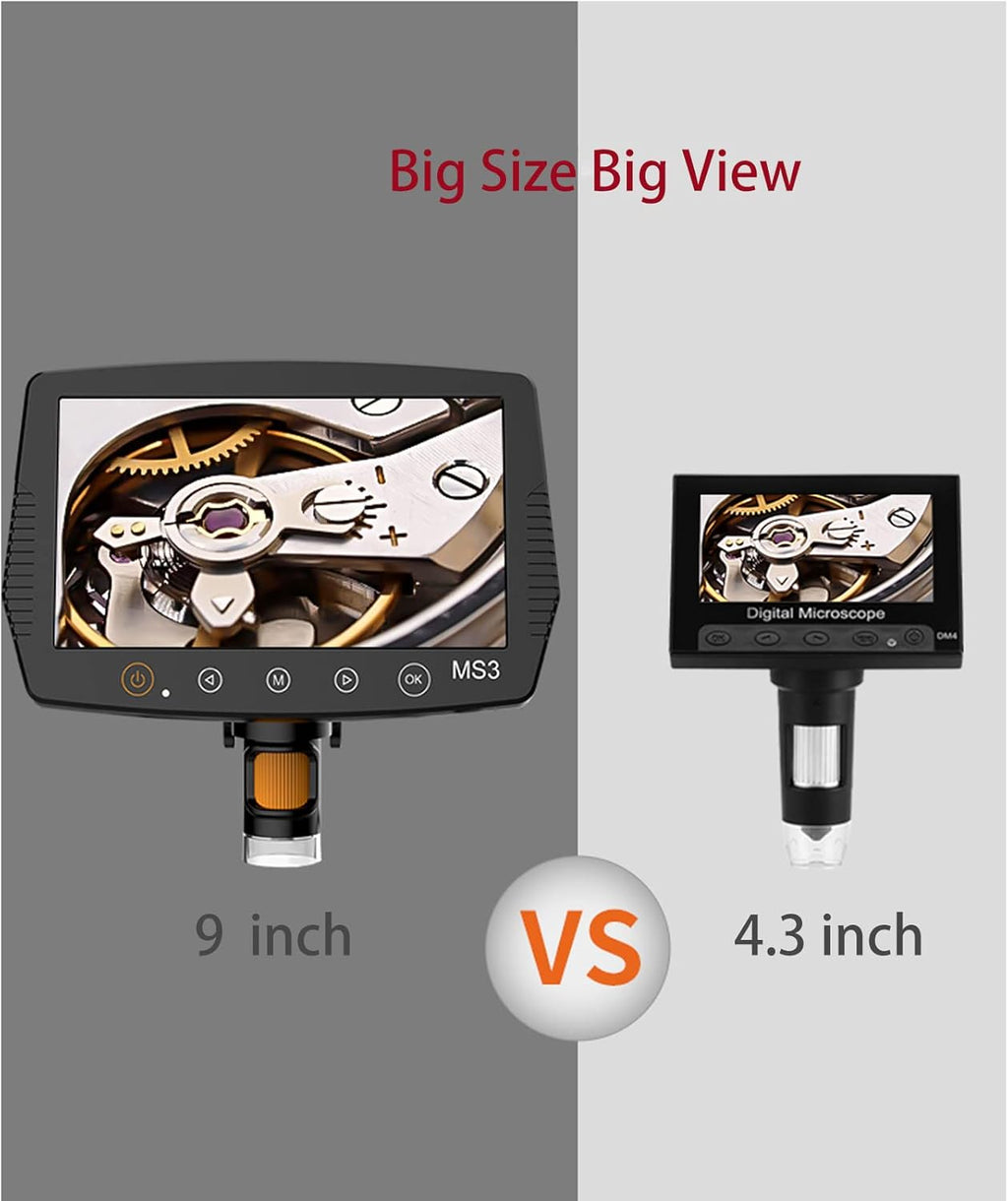 7 Digital Microscope 12MP 1080P Video with Metal Stand 2 LED Fill Lights 32G SD Card Y575