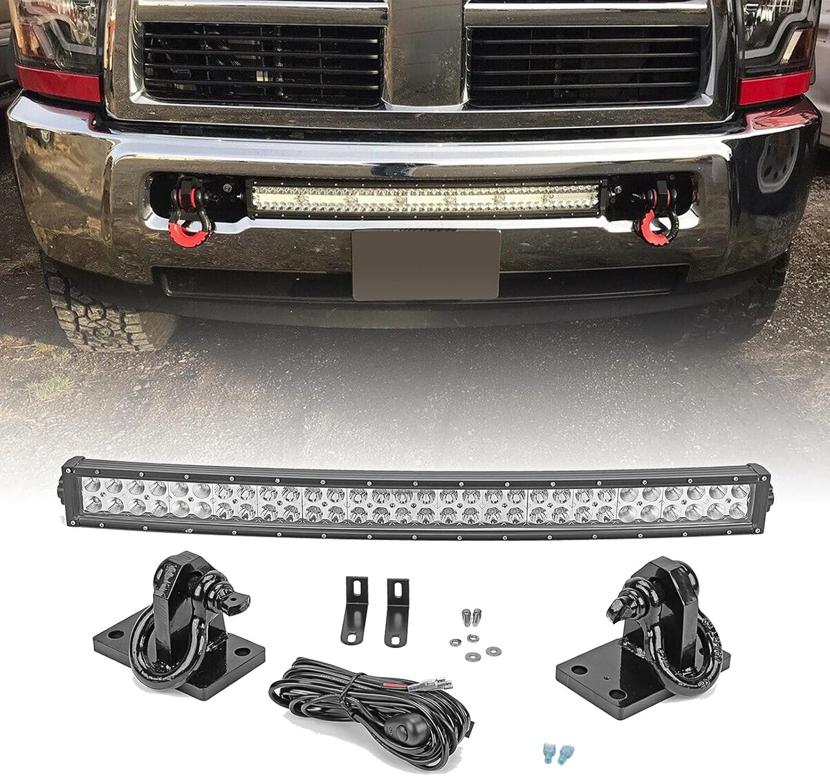 32 Inch LED Light Bar Front Hidden Bumper Mounting Bracket Y88965