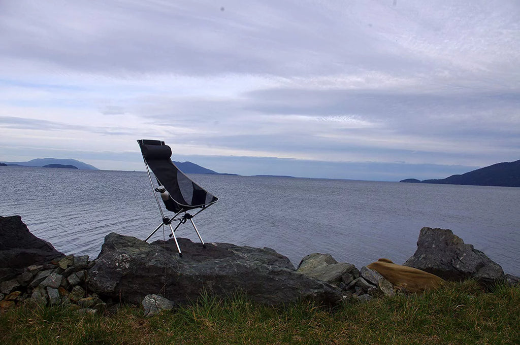 Ultralight High Back Folding Camping Chair with Headrest and Carry Bag, 2 Pack E678225