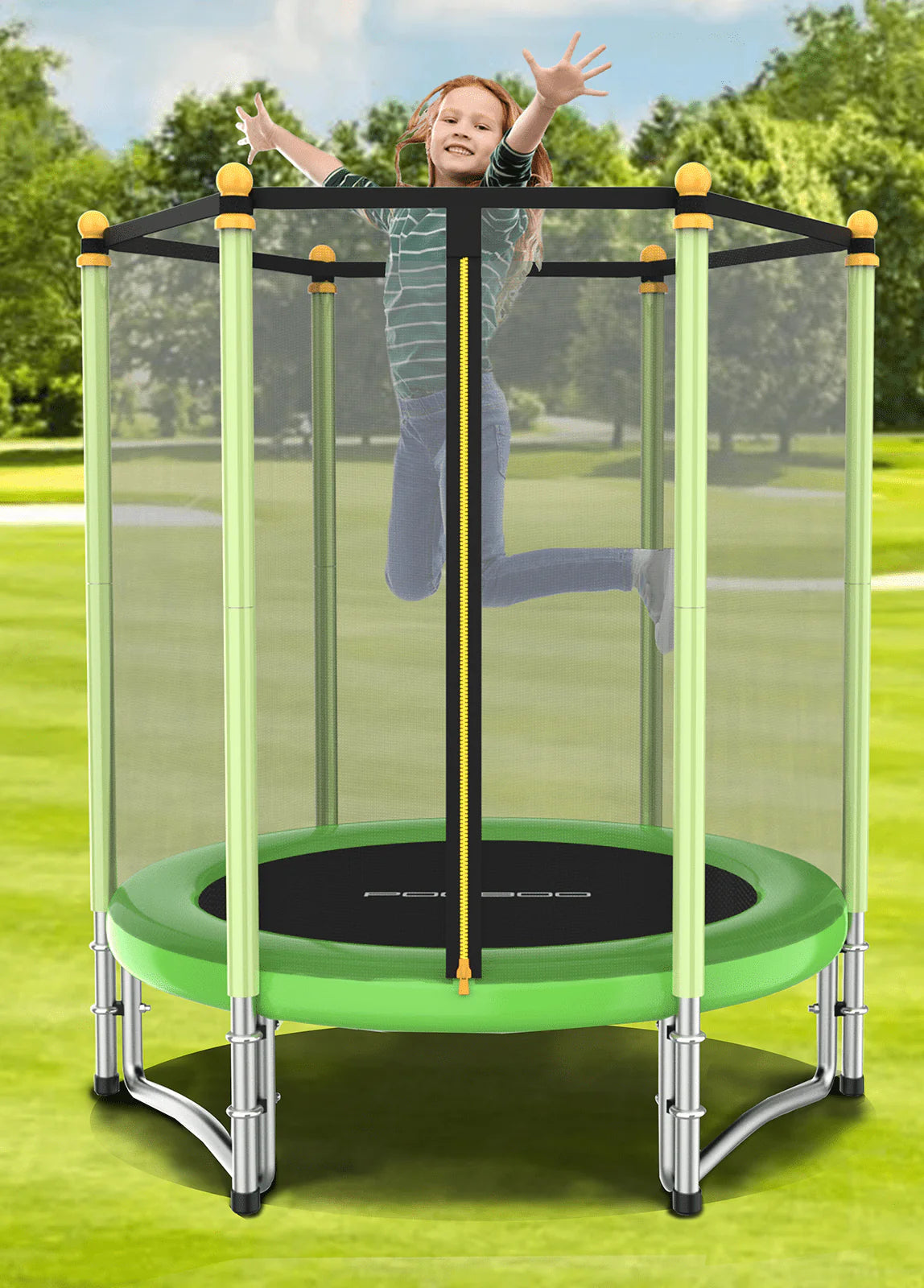 55 Trampoline with Safety Enclosure Net N8972