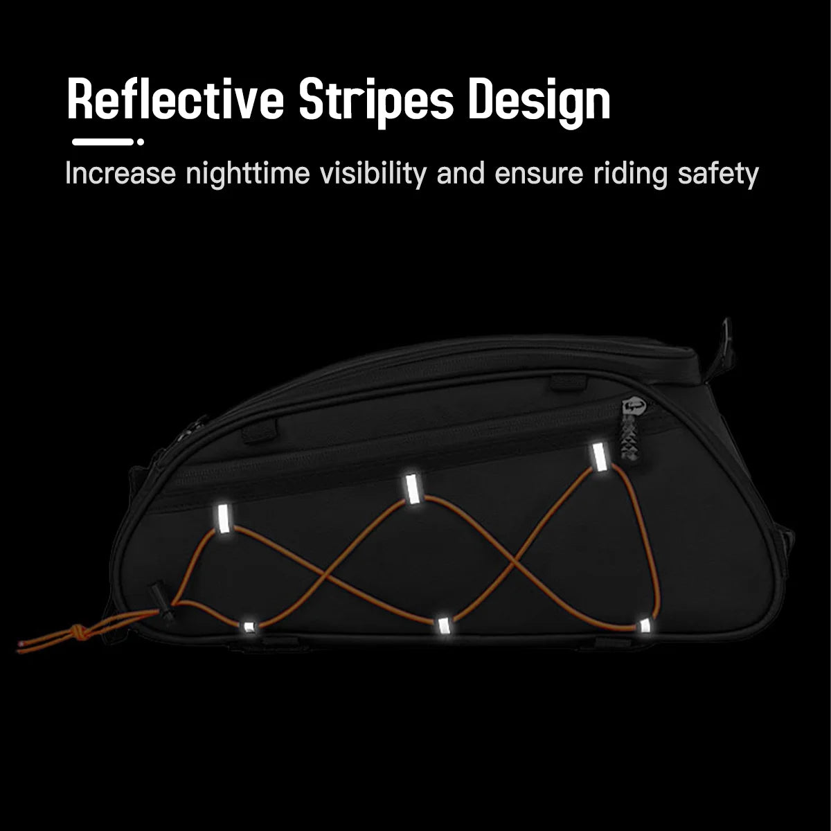 3-in-1 Waterproof Rear Seat Bike Trunk Bag with 2 Side Hanging Bags S11555