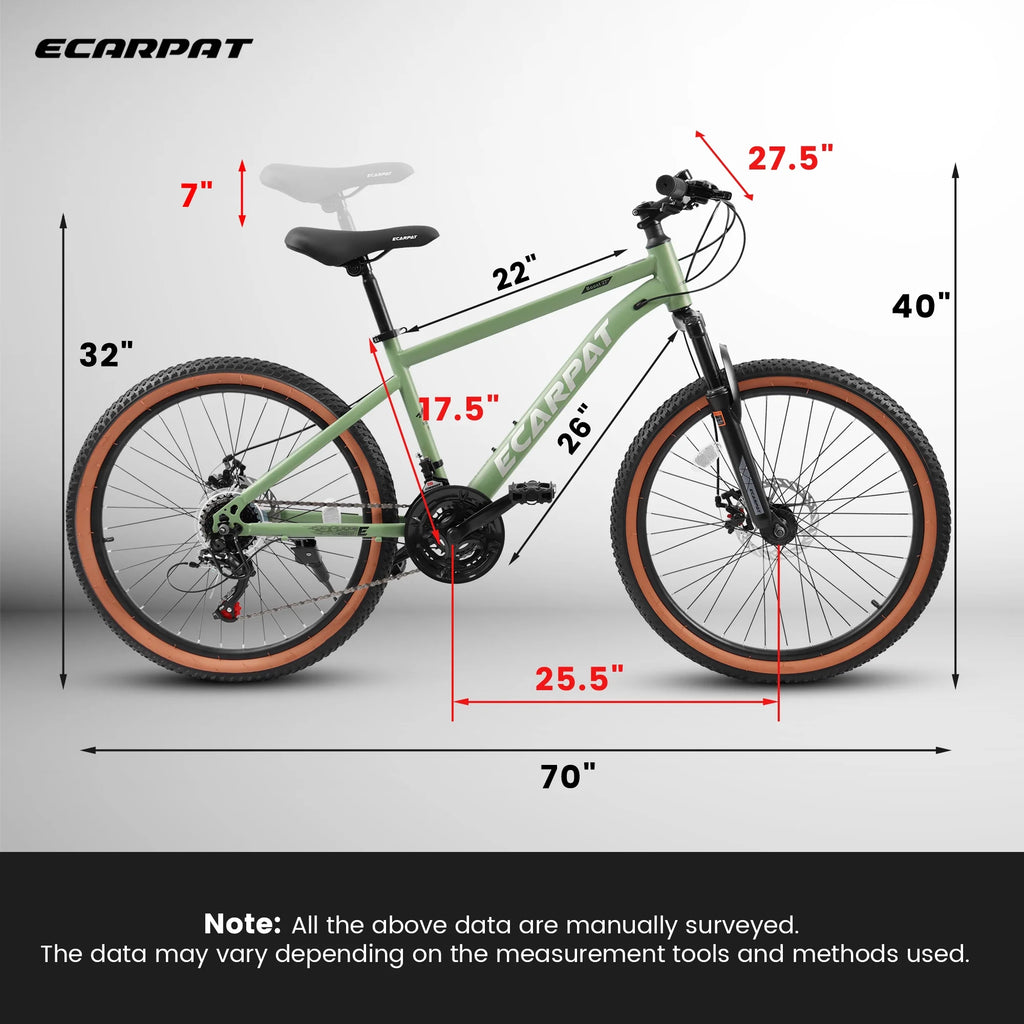 Mountain Bike 21-Speed Carbon Steel Frame 27.5 Inch Wheels A6282