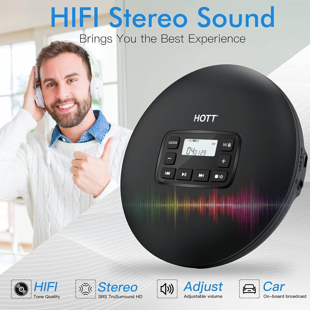 Portable Compact CD Player with Headphones Q199909
