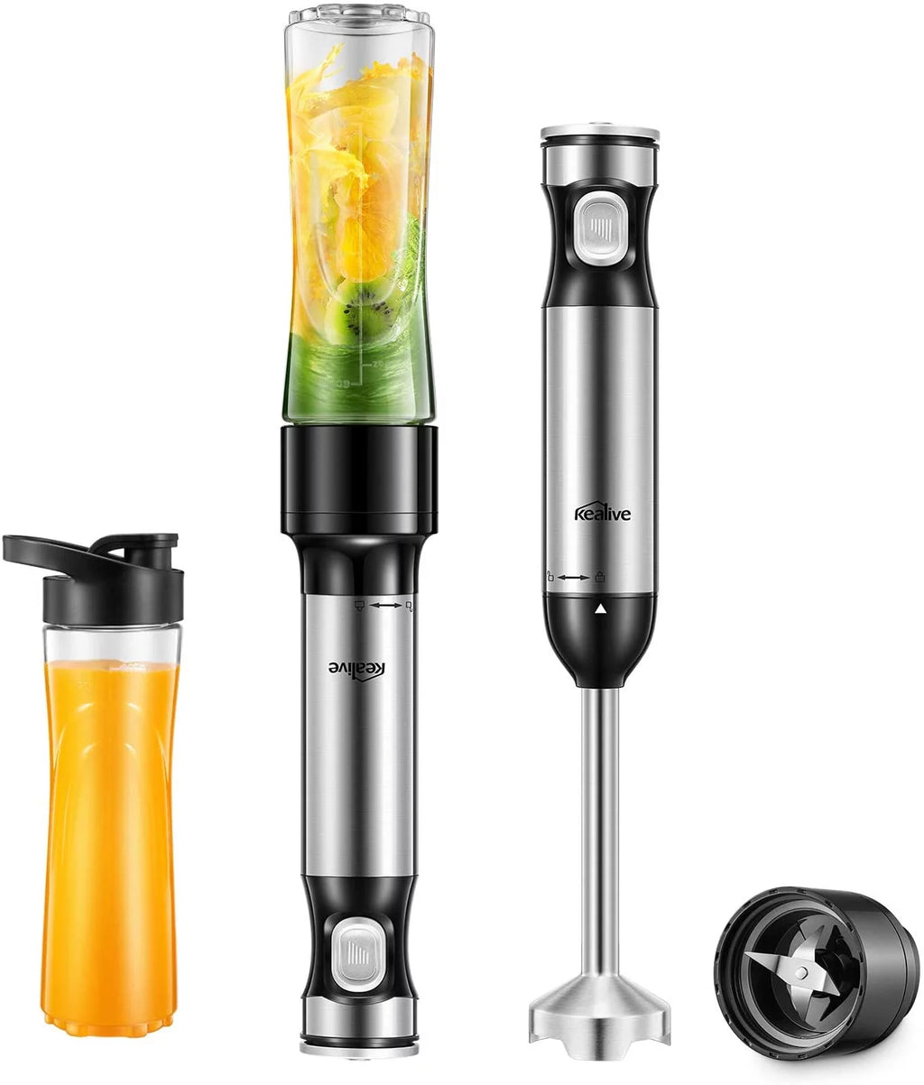 12-Speed Hand Blender with 20oz Portable Bottle R3690