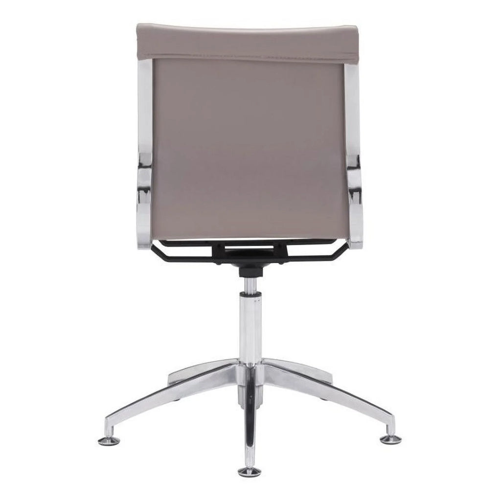 Brown Faux Leather Conference Chair W6048