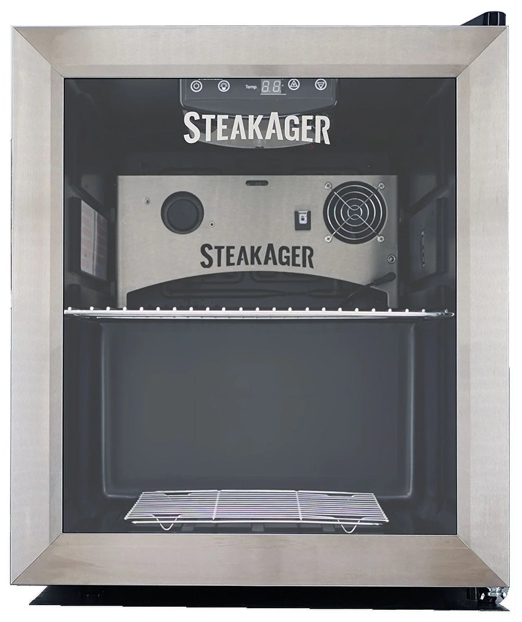 Black and Stainless Steel Home Beef Dry Aging Refrigerator with 20Lbs Capacity W9267
