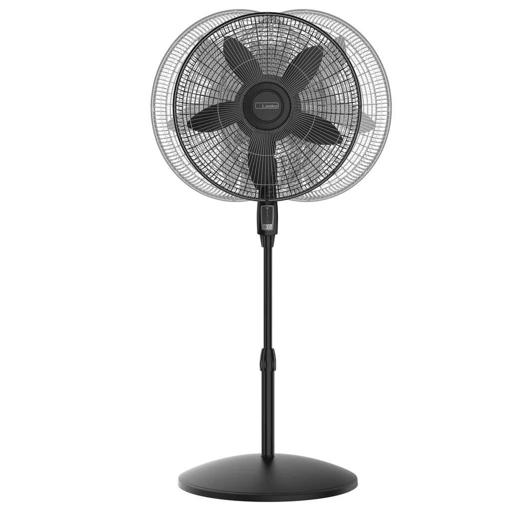 18 4-Speed Pedestal Fan with Remote, Black E1233