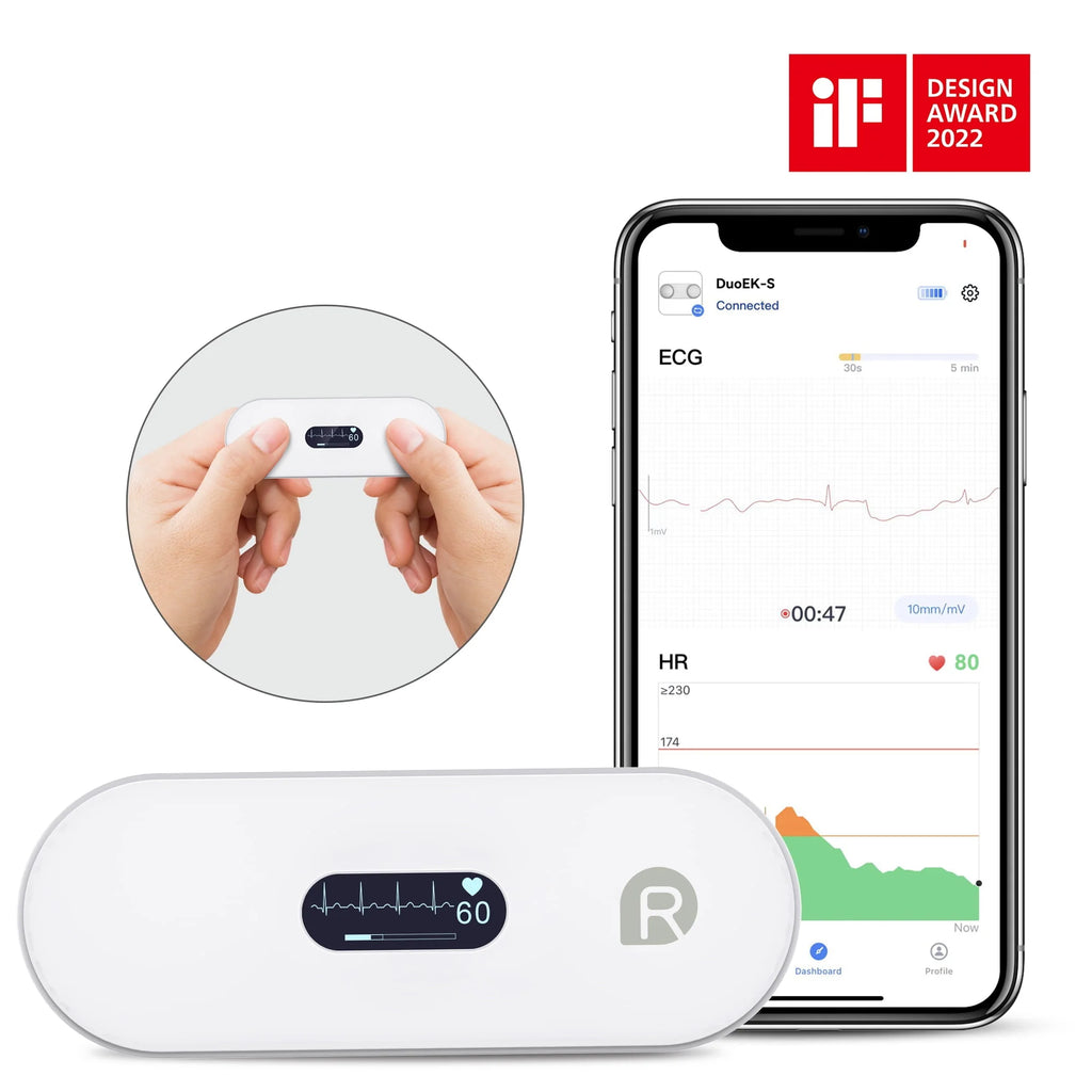 Handheld Bluetooth ECG Monitor with Screen Display G330