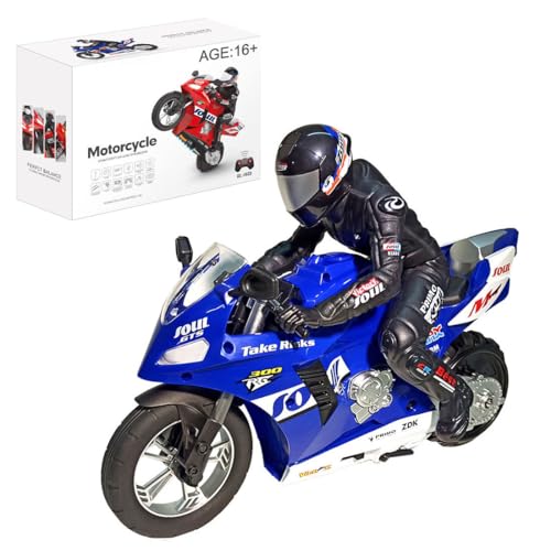 Remote Control Dual-Motor Self-Balancing Motorcycle 2.4G 1/6 Blue Y81270