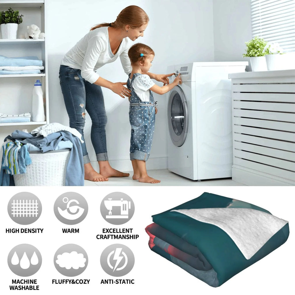 Double Layer Plush Throw Blanket, 50" x 40" G47058