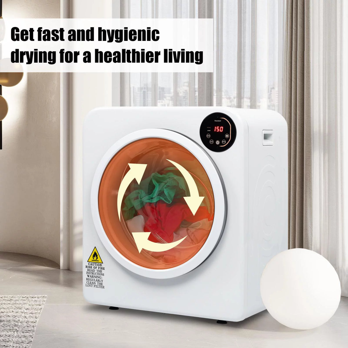 3.5 cu. ft. Portable Electric Stainless Steel Dryer P58527