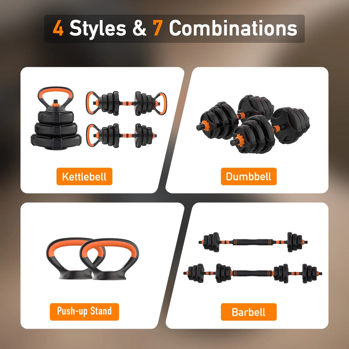 Adjustable Weight Dumbbell Set 4 in 1 B178