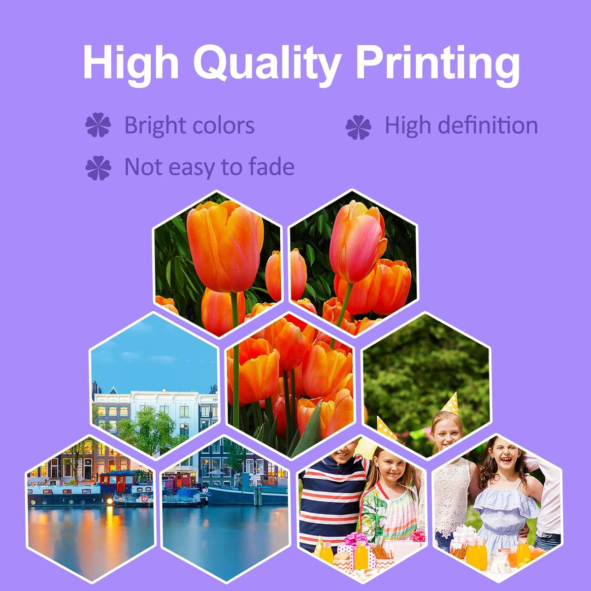 4 Pack Black Cyan Magenta Yellow Ink Cartridge for HP Printers C3494