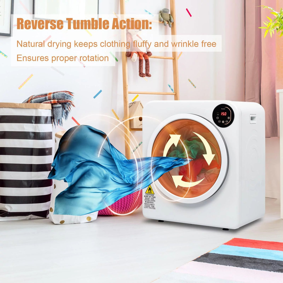 3.5 cu. ft. Portable Electric Stainless Steel Dryer P58527
