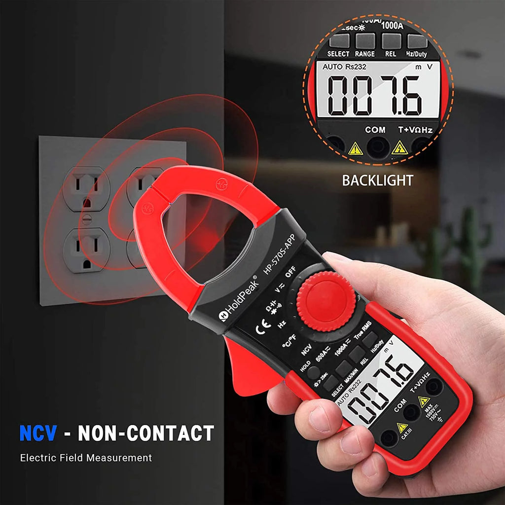 Digital Clamp Meter with APP Control AC/DC Tester 6000 counts C60581