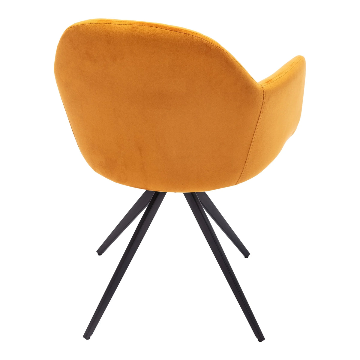 Cognac Velvet Swivel Arm Chair A132