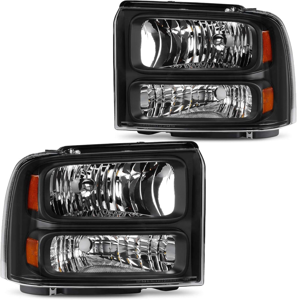 Black Housing Clear Lens Headlights Assembly I16632