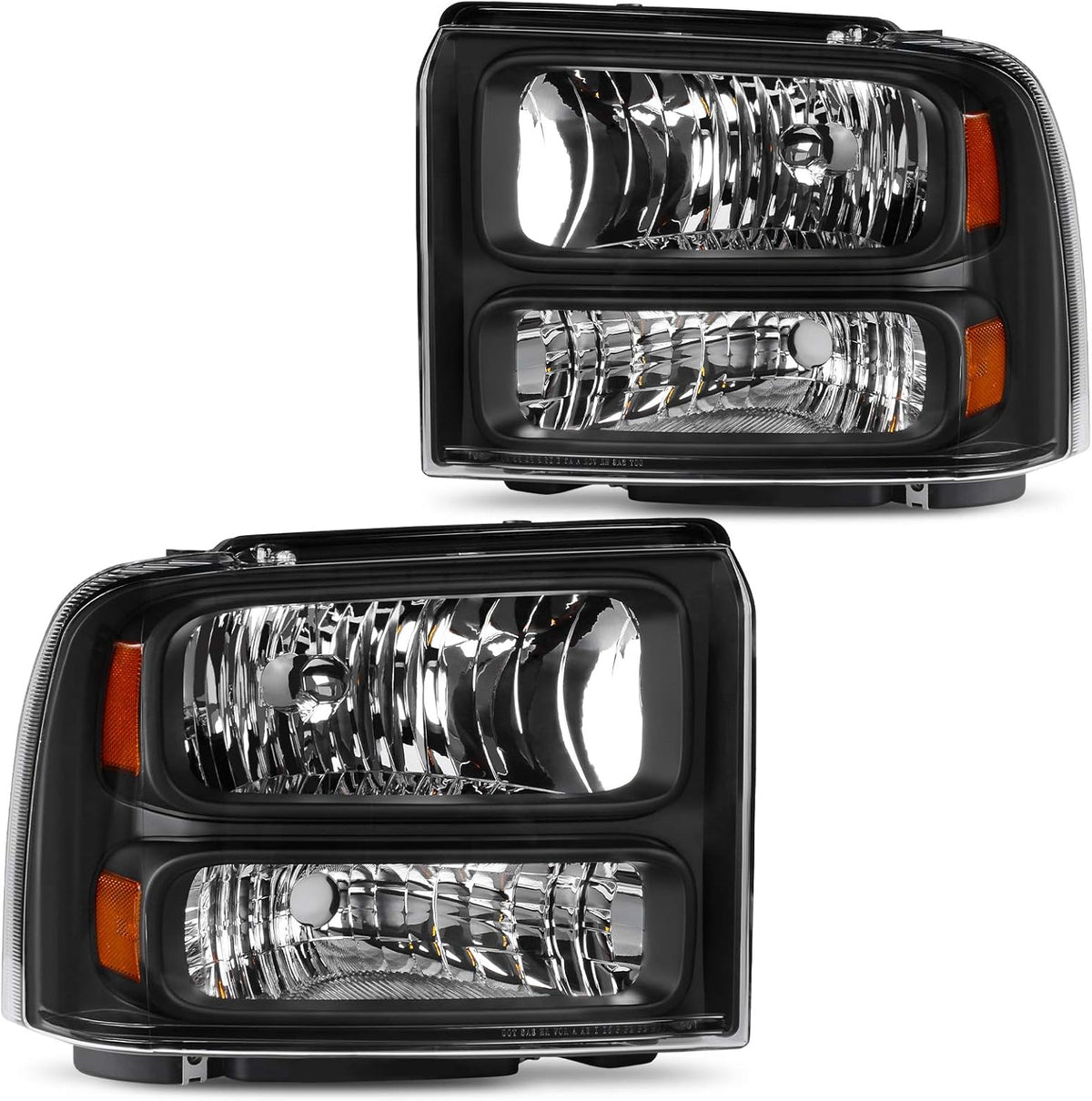 Black Housing Clear Lens Headlights Assembly I16632