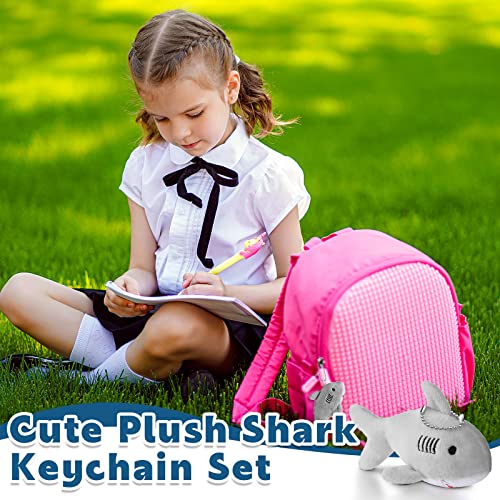 24 Pcs Multicolor Shark Keychain Plush G5570