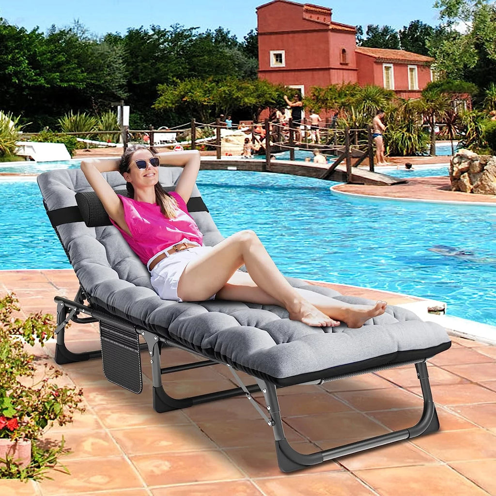 5-Position Adjustable Folding Lounge Chair S857444