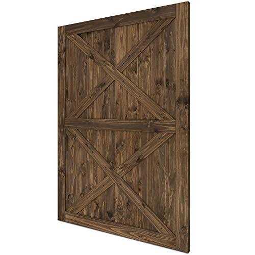 Sliding Interior Barn Door Unfinished Pine Wood U948183