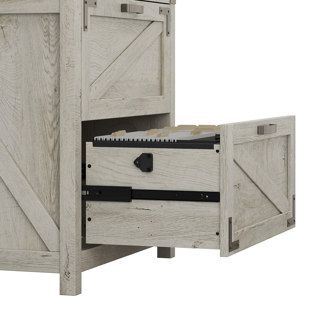 White 2 Drawer Lateral File Cabinet J395044