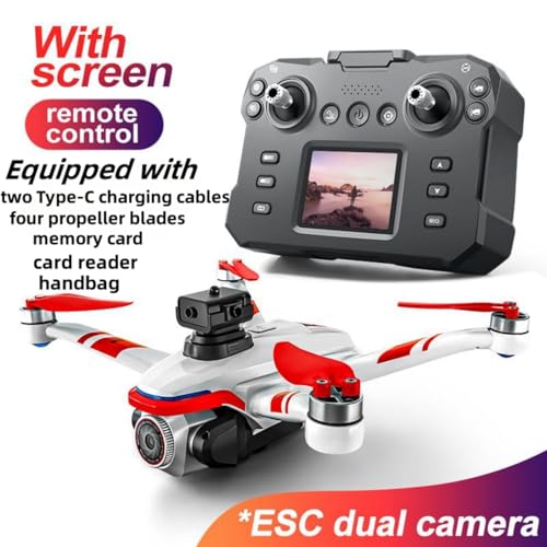 Kids Drone with Screen Display Remote Control, 1080P Dual Camera, LED Lights N695