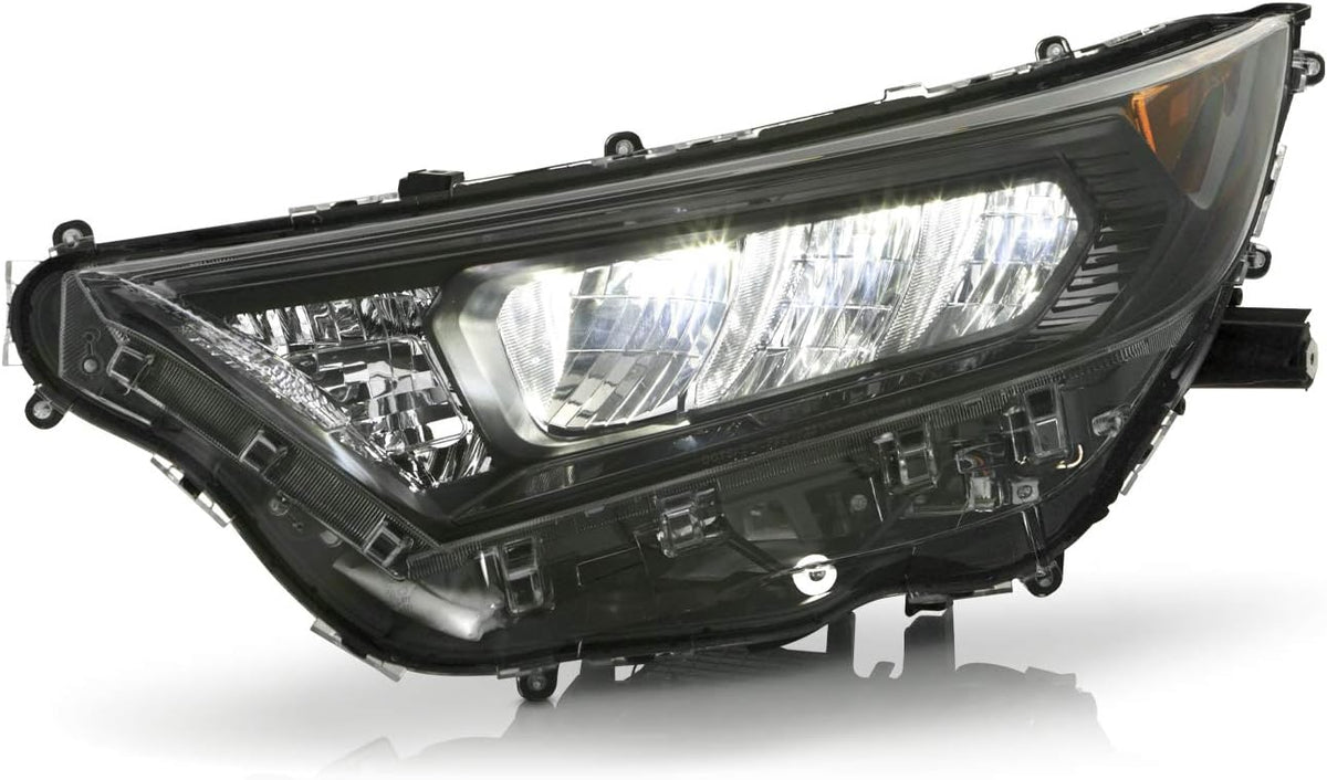 Black Bezel LED Headlights Housing Driver Left Side X685096
