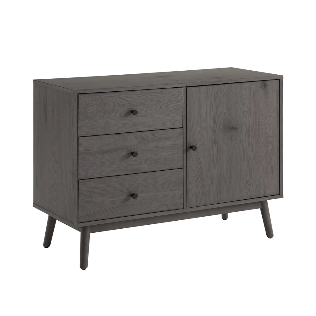 Gray 3 Drawer Engineered Wood Media Console Table N364
