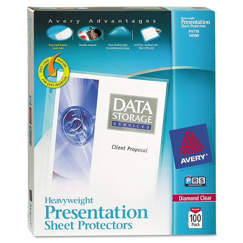 Heavy Gauge Clear Poly Sheet Protectors 100/Box H67122