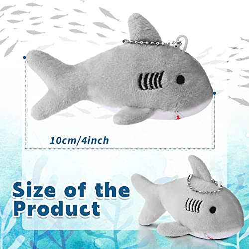 24 Pcs Multicolor Shark Keychain Plush G5570