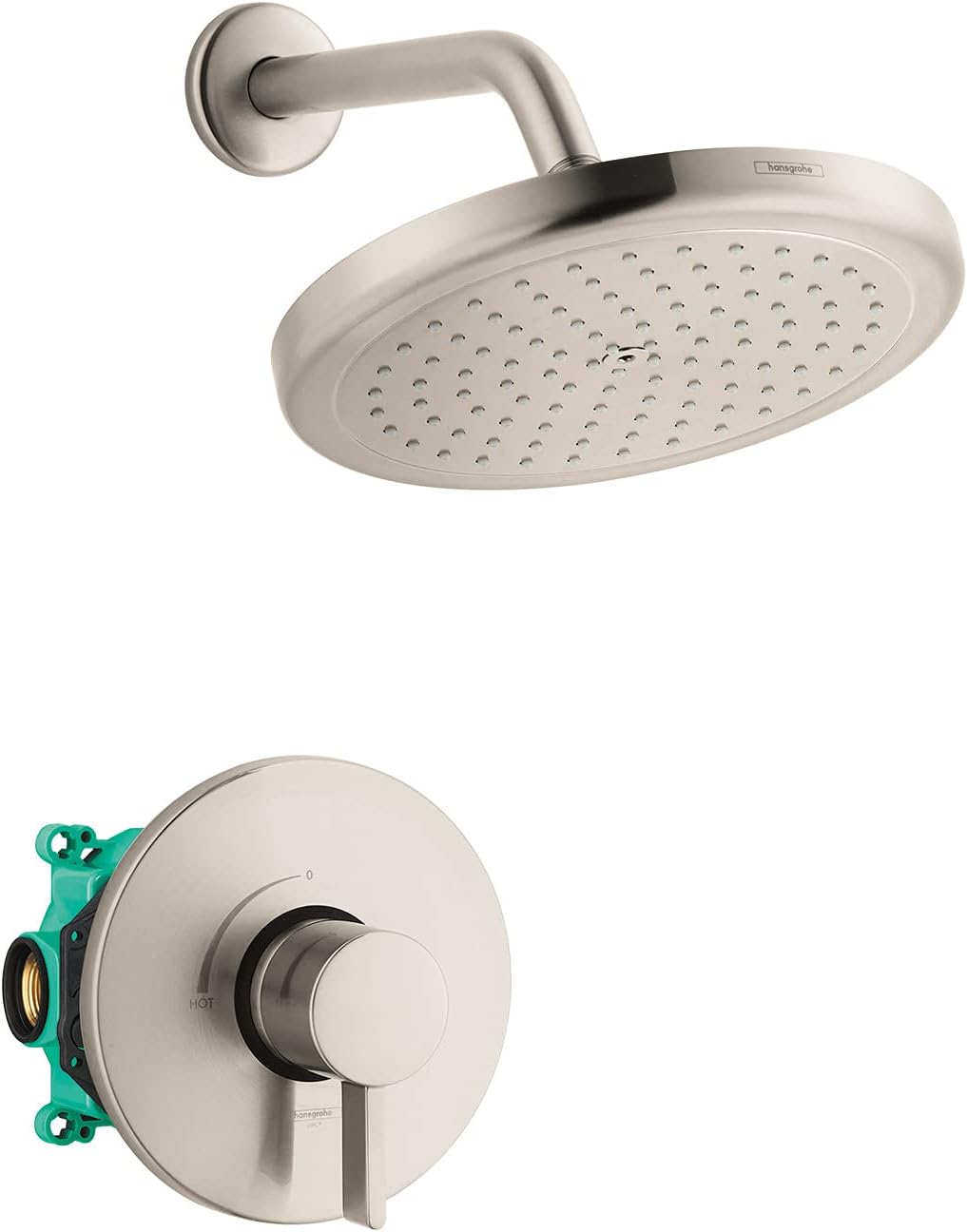 Brushed Nickel 1-Spray Shower System Set with Valve Included G2823