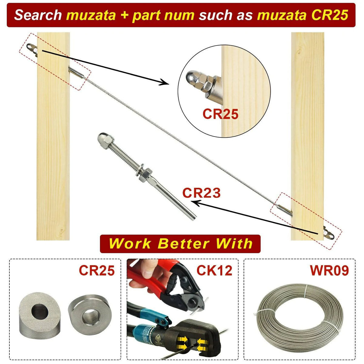 1/8x22 T316 Stainless Steel Cable Railing Kit V890