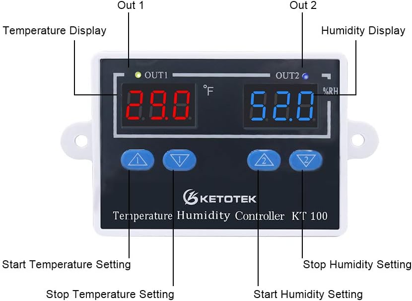 Digital Thermostat Module 120V 110V 10A Fahrenheit Display P8464