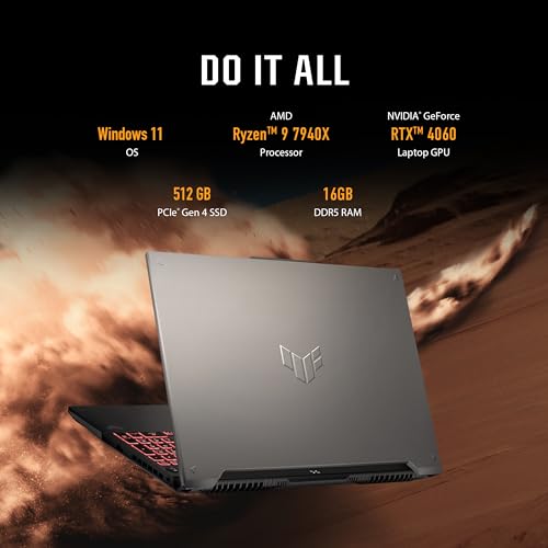 16” FHD+ 165Hz Display Gaming Laptop, AMD Ryzen 9 7940HX, NVIDIA GeForce RTX 4060, 16GB DDR5, 512GB PCIe Gen4 SSD, Windows 11 Y3960