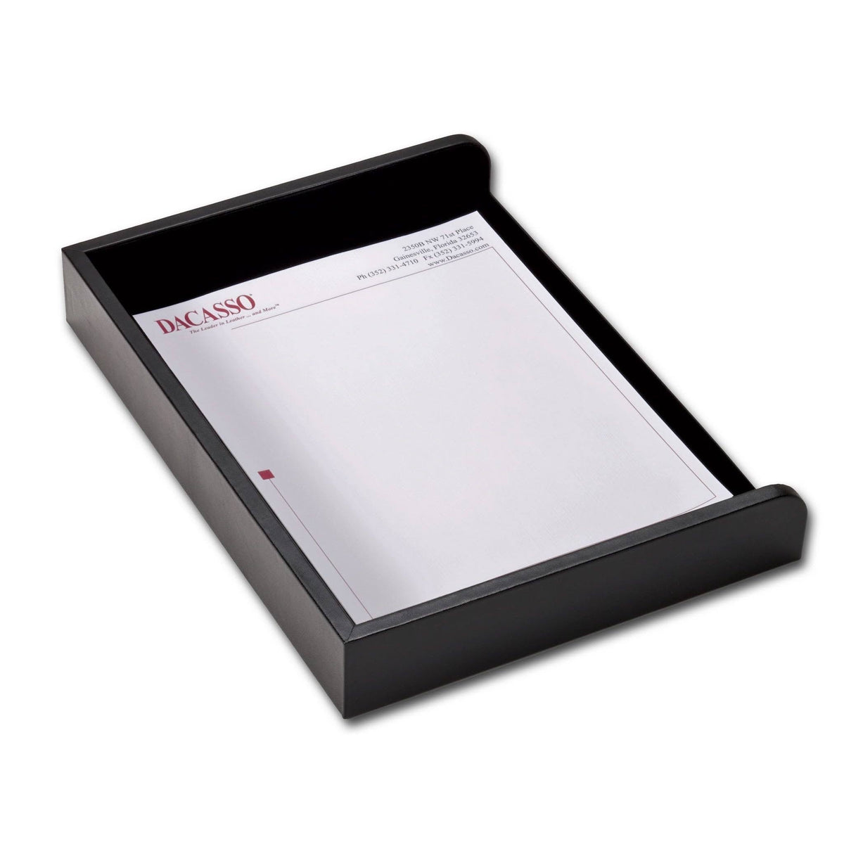 Black Leather Letter Tray M42484