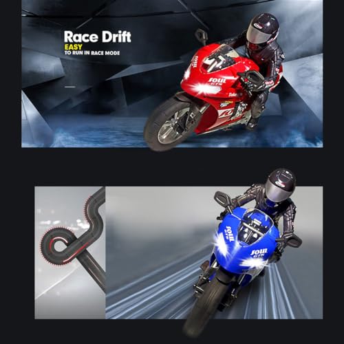 Remote Control Dual-Motor Self-Balancing Motorcycle 2.4G 1/6 Blue Y81270