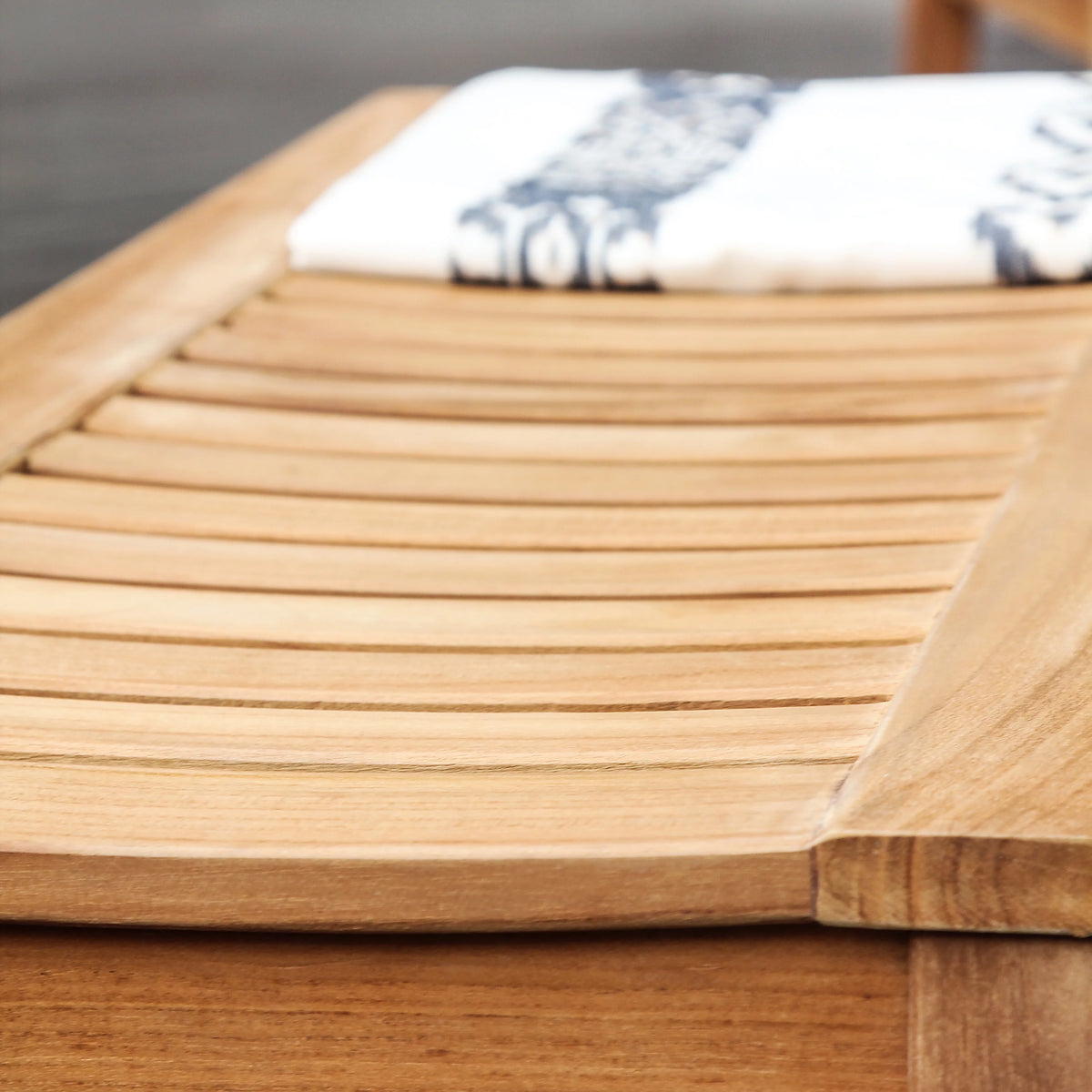 Solid Teak Wood Outdoor Backless Bench I7477