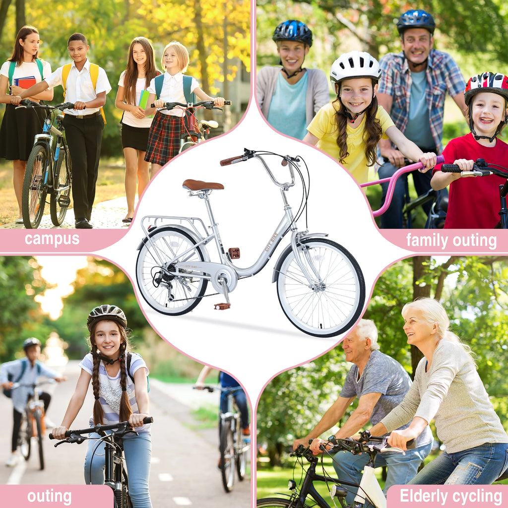 22 Inch Aluminum Alloy 7 Speed City Bike A775801
